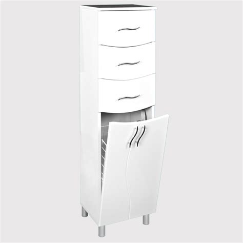 Stojeći kupatilski ormar Lux 35x140 korpa | Volim svoj dom