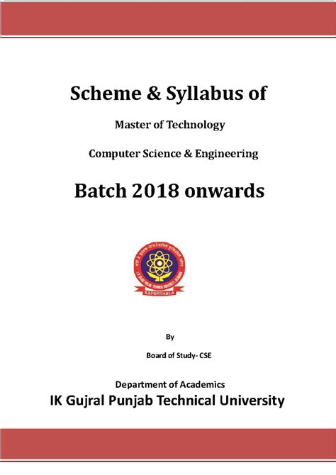 LC001 LECTURE DATA SCIENCE - Scheme & Syllabus of Master of Technology ...