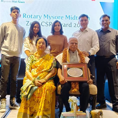 NR Foundation was awarded with ‘Rotary Mysore Midtown Zeus CSR Award ...