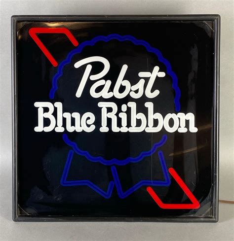 At Auction: Pabst Blue Ribbon Light Up LED Advertising Beer Sign