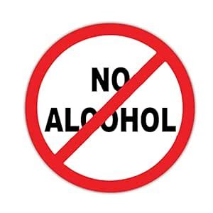 ISEE 360® No Alcohol Sign Stickers for Office Theater Hospital ...