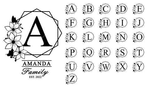 Premium Vector | Monogram font, monogram letters, flower monogram, monogram alphabet, floral ...