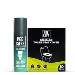PEESAFE Toilet Hygiene Combo For Women | Toilet Seat Sanitizer Mint (50 ...
