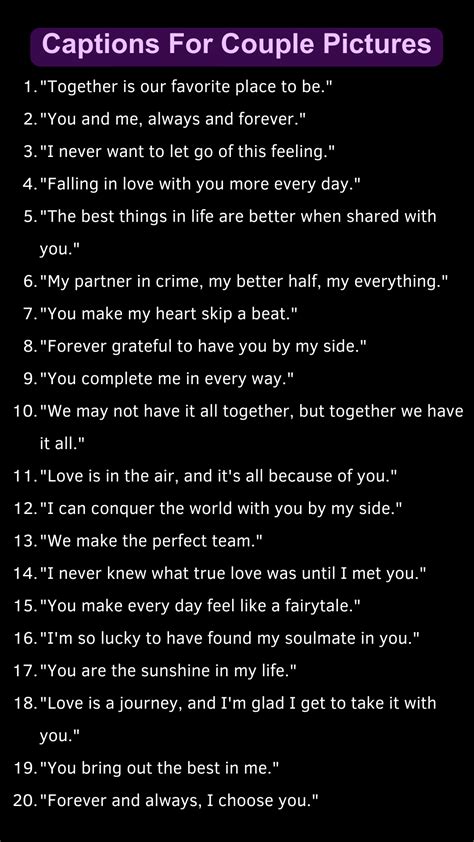 20 Captions for Couple Pictures That Will Make Your Love Shine | One word instagram captions ...