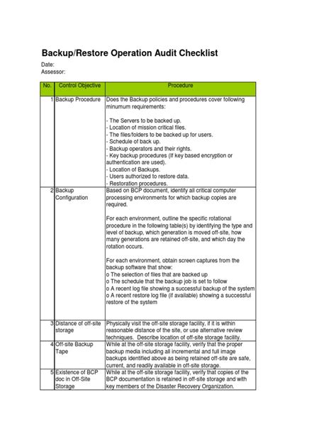 Image result for Backup Log File Checklist Format