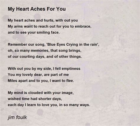 Poems About Heart Ache