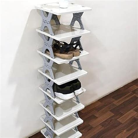 BUDBAK Folding Shoes Rack For Home Plastic Dynamic Easy Clean Shoe ...
