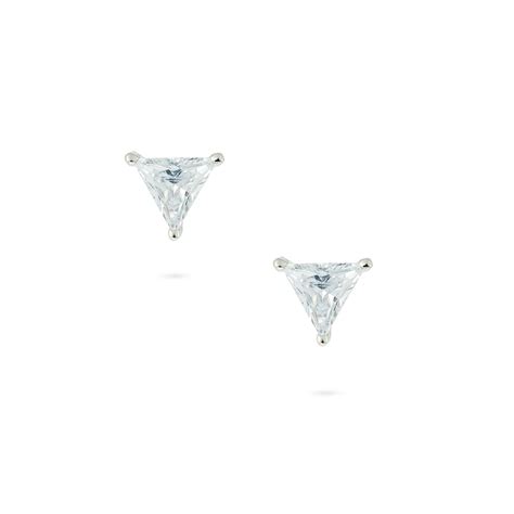 Trikon Tara Triangle CZ Diamond Studs | Elegant Jewellery by Utsaav ...