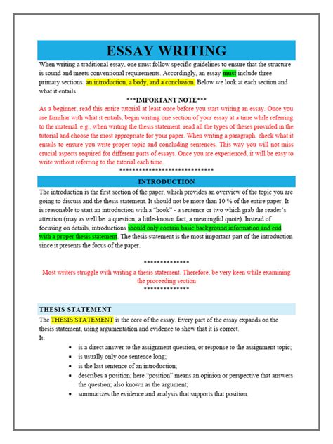 Image result for Basic Essay Structure Sample