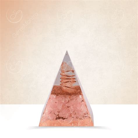 Rose Quartz Orgonite Nubian Pyramid/Orgone Pyramid