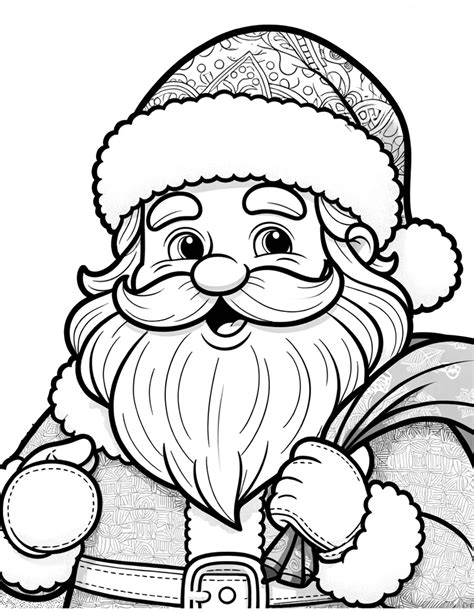 Santa Claus Coloring Page Free Printable