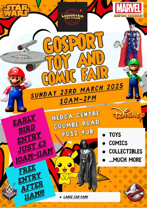 Gosport Toy and Comic Fair, H.E.D.C.A, Gosport, 23 March 2025 | AllEvents