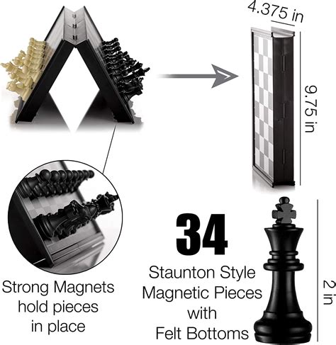 Joneytech Travel Chess Set, 10 inch Magnetic Chess Board with India | Ubuy