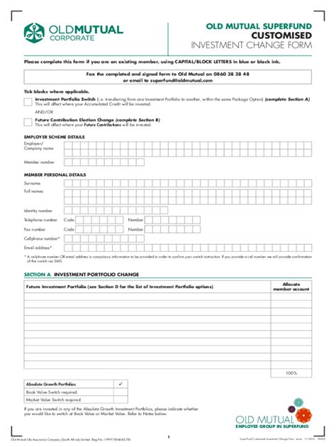 Fillable Online Old Mutual Withdrawal Form - Fill Out and Sign ...