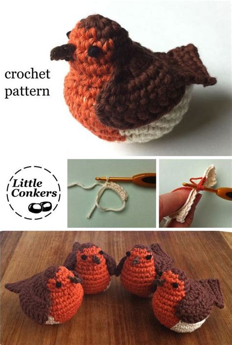 Crochet Robin Pattern-Free 的图像结果