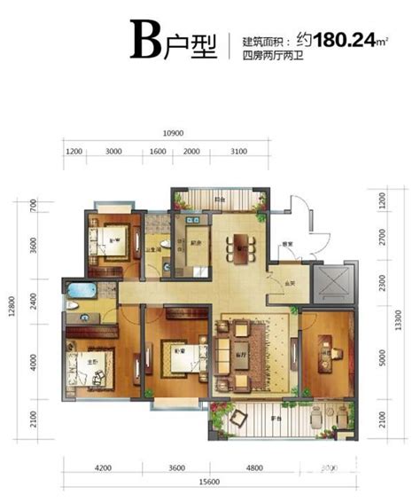 海口海航豪庭海航豪庭户型图 A户型 147.93㎡户型图_首付金额_3室2厅2卫_147.93平米 - 吉屋网