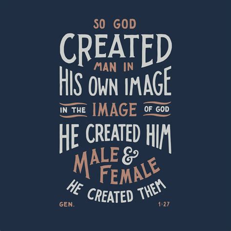 Genesis 1:27 - Bible Verse Design — Scripture Type