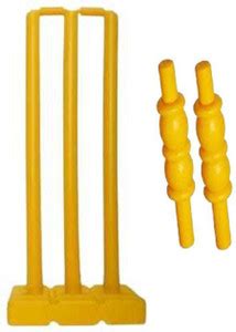 UTE SPORTS Heavy Plastic Cricket Stumps Set - 3 Stumps + 2 Bails + 1 ...