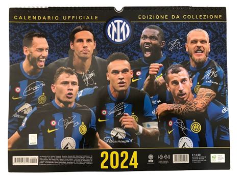 Calendario ufficiale Inter 2024 - Autografato dai giocatori - CharityStars