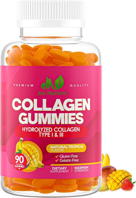 Amazon.com: Collagen Peptides Gummies with Biotin, Vitamin C & E for Women & Men - Premium ...