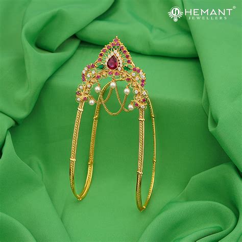 Traditional Maharashtrian Kolhapuri Micro Gold Plated Vanki Bajuband 2 ...