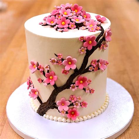 Cherry Blossom Cake Tutorial 的图像结果