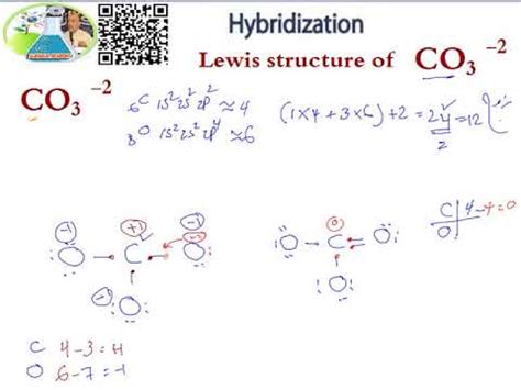 LEWIS STRUCTURE- HYBRIDIZATION - CO3 - 2 - YouTube
