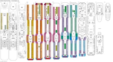 Celebrity Eclipse Deck Plan - the hourglass hobby