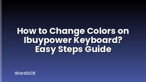 Image result for How to Change Colors On a iBUYPOWER Keyboard