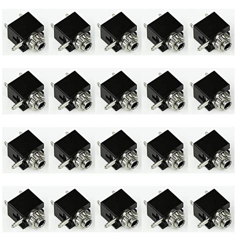 CESS 2.5mm Mono TS Female Jack Socket with Switch PCB Panel Mount (20 ...
