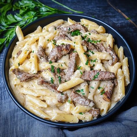Irresistibly Creamy Steak Pasta for Comforting Delights