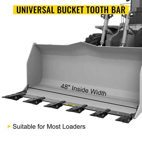 Buy VEVOR Bucket Teeth Bar 48'' Inside Bucket Width Tractor Bucket ...