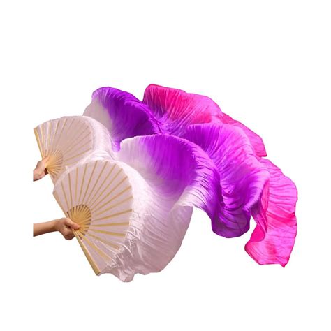 SNOWAQUA Belly Dance Silk Veil Fans, 1 Pair Natural India | Ubuy