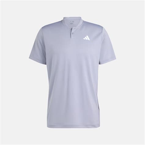 Adidas Club Tennis Henley Men's Tennis Shirt -Silver Violet – Gambol