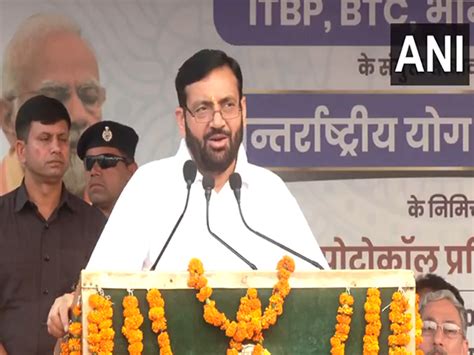 Haryana CM Nayab Singh Saini attends the Yoga protocol training program ...