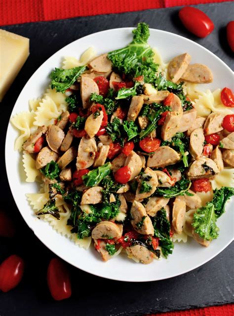 Simple Kale and Chicken Sausage Pasta • The Healthy Toast