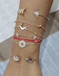 Buy Shining Diva Fashion Latest Stylish Multilayer Gold Plated Bangle ...