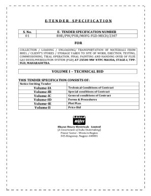 Fillable Online Bid book Auction Specification (Technical Standard) Fax ...