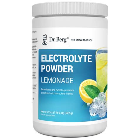 Dr. Berg Electrolyte Powder Lemonade - Hydration Powder, 100 Servings ...