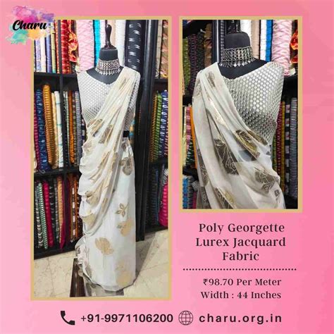 Jacquard Fabric | Designer Dress by Poly Jacquard Fabric | - Charu Creation