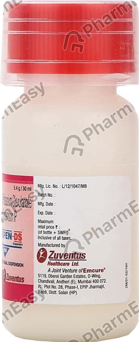 Buy Augpen Ds 457mg Bottle Of 30ml Dry Suspension Online at Flat 15% ...