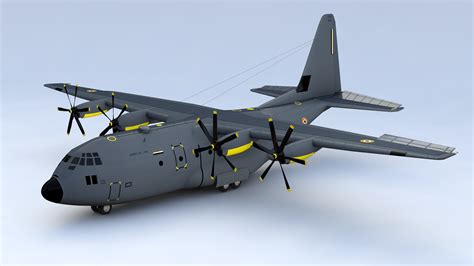 TurboCG 3D Models - Lockheed C-130 hercules 3D Model