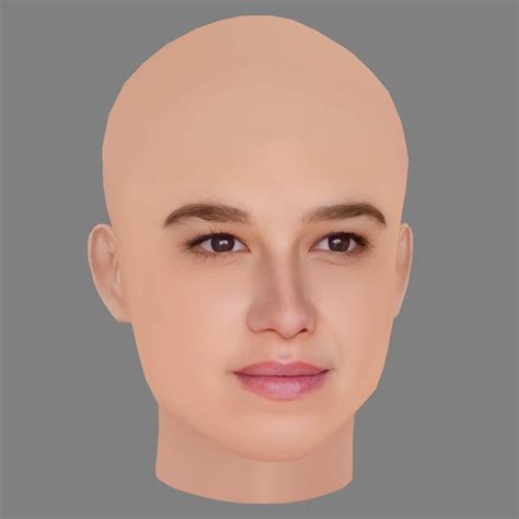 Frederikke Dahl Hansen Head - No Hair - Low Poly Head for GA 3D Model ...
