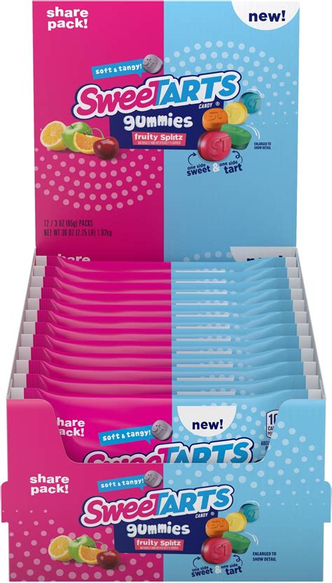 Amazon.com : SweeTARTS Gummies Fruity Splitz, Candy, Sweet and Tart ...