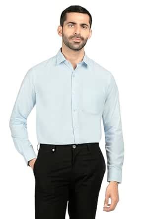 DONEAR NXG Mens Poly Cotton Solid Formal Shirts Full Sleeves Cutaway ...