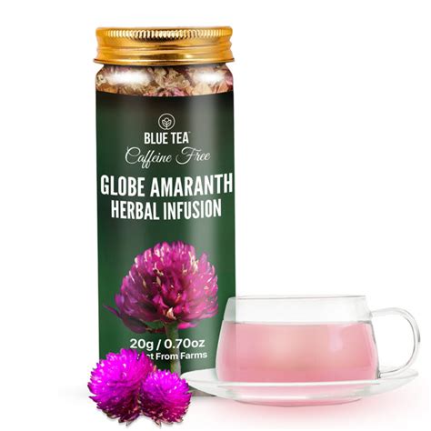 Globe Amaranth Herbal Tea – Natural Caffeine Free Tea - 20g – Blue Tea ...