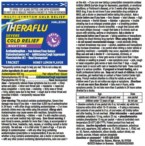 DailyMed - THERAFLU SEVERE COLD RELIEF NIGHTTIME- acetaminophen ...