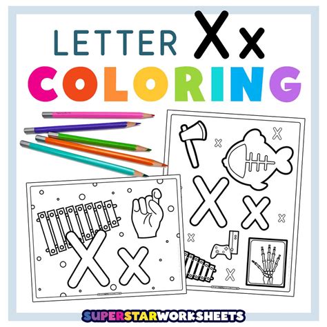 Letter X Coloring Pages