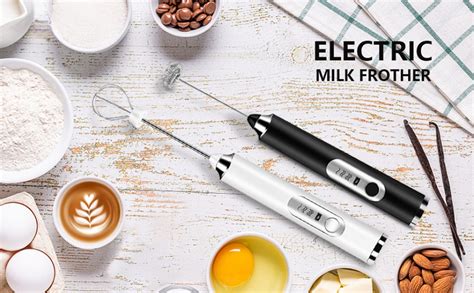 Konquer TimeS Rechargeable Handheld Milk Frother 3 Speed Electric ...