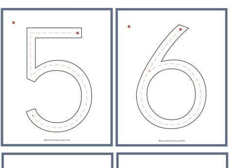 Numbers and Direction of Writing Numbers Numbers Flash - Etsy India